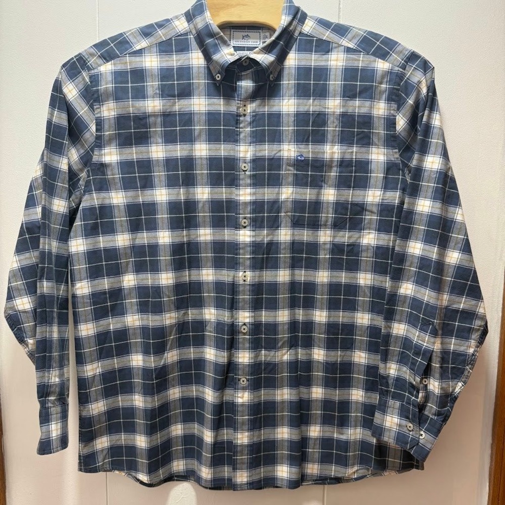 Southern Tide Mens Classic Fit Plaid Button Down‎ Shirt Cotton Spandex Size XL